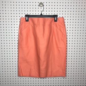 NWT J.Crew Orange Pencil Skirt